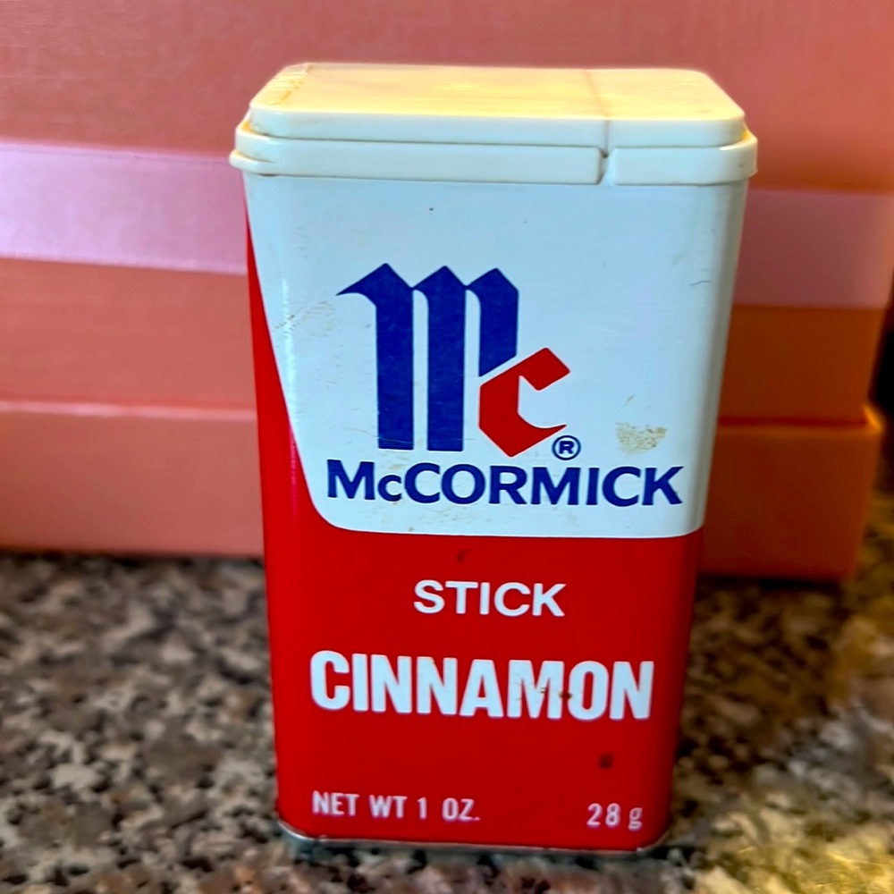 Vintage McCormick Cinnamon stick spice can